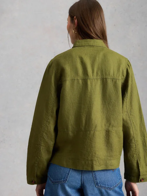 Leinenjacke Camille - Mid Green - 52/R Bild 4