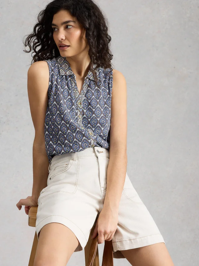 Ärmellose Bluse Amy