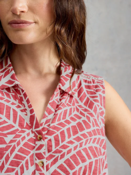 Ärmellose Bluse Amy - Pink Pr - 52 Bild 3