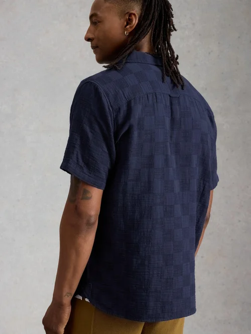 Kurzarmkarohemd Denny - Dark Navy - XXXL Bild 4