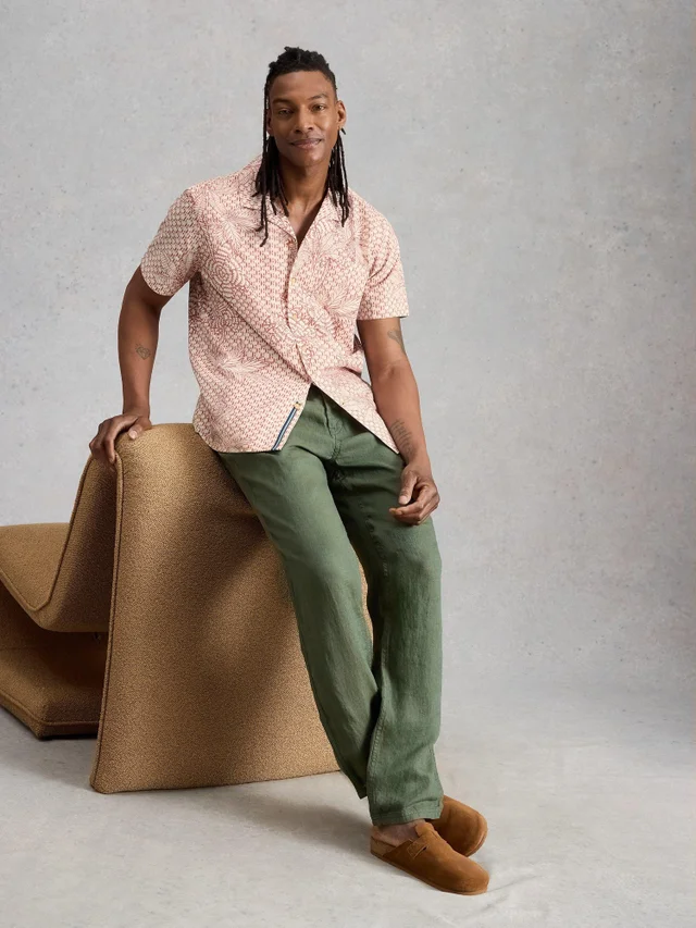 Kurzarmhemd Hayle Geo Palme