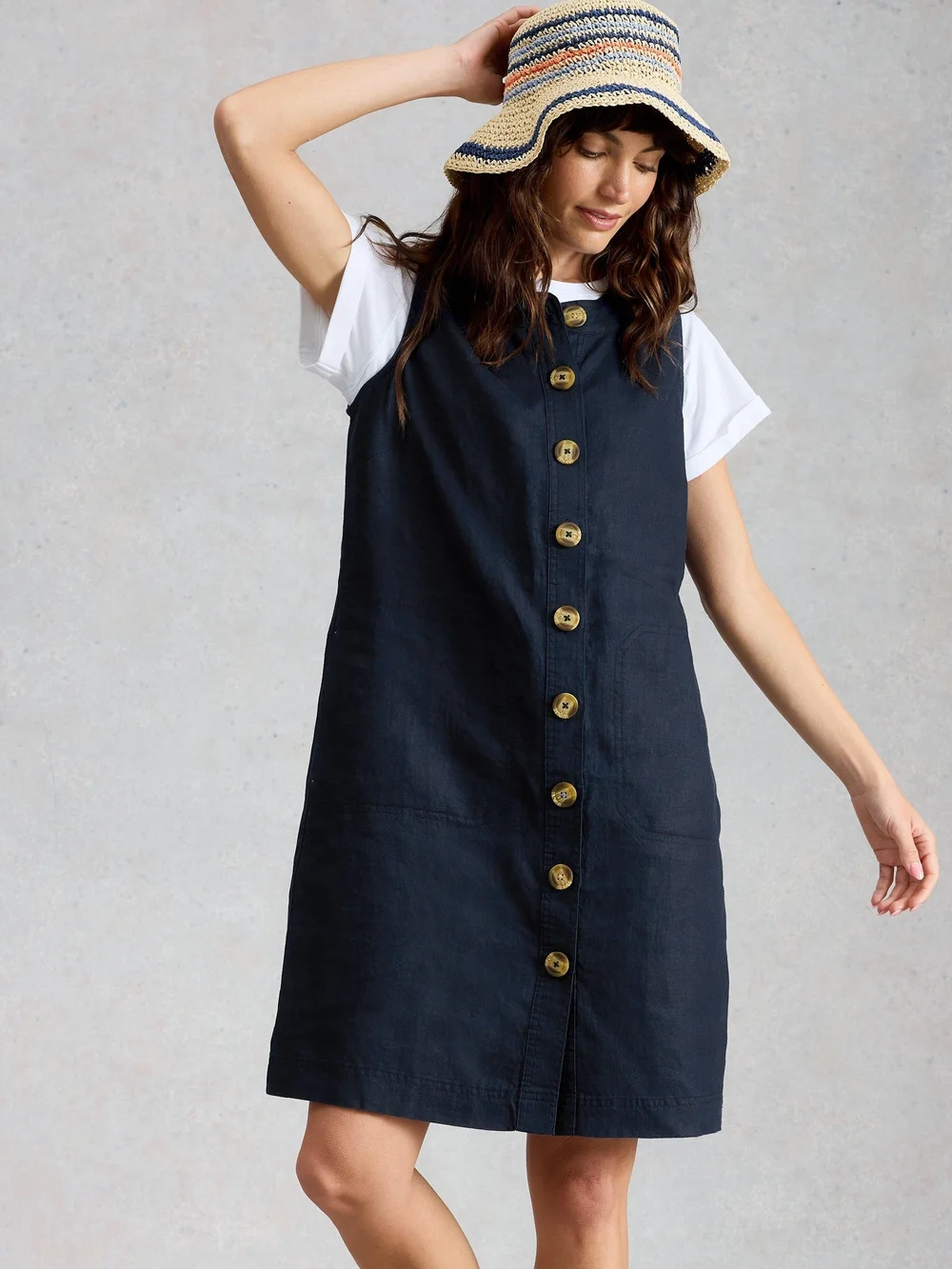 Leinenkleid Millie - Dark Navy - 52/R Bild 1