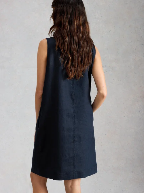 Leinenkleid Millie - Dark Navy - 52/R Bild 4