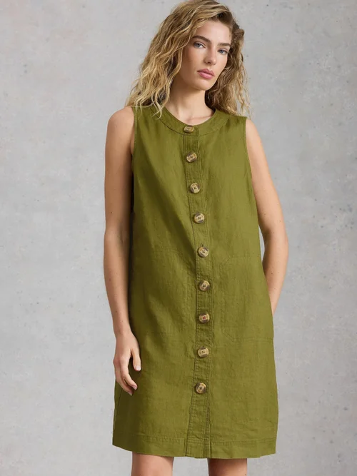 Leinenkleid Millie - Mid Green - 52/R Bild 1