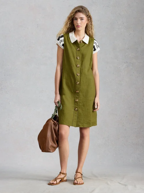 Leinenkleid Millie - Mid Green - 52/R Bild 2