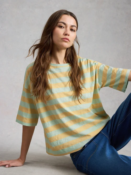 Gestreiftes Top Katya - Yellow Mlt - 52 Bild 1