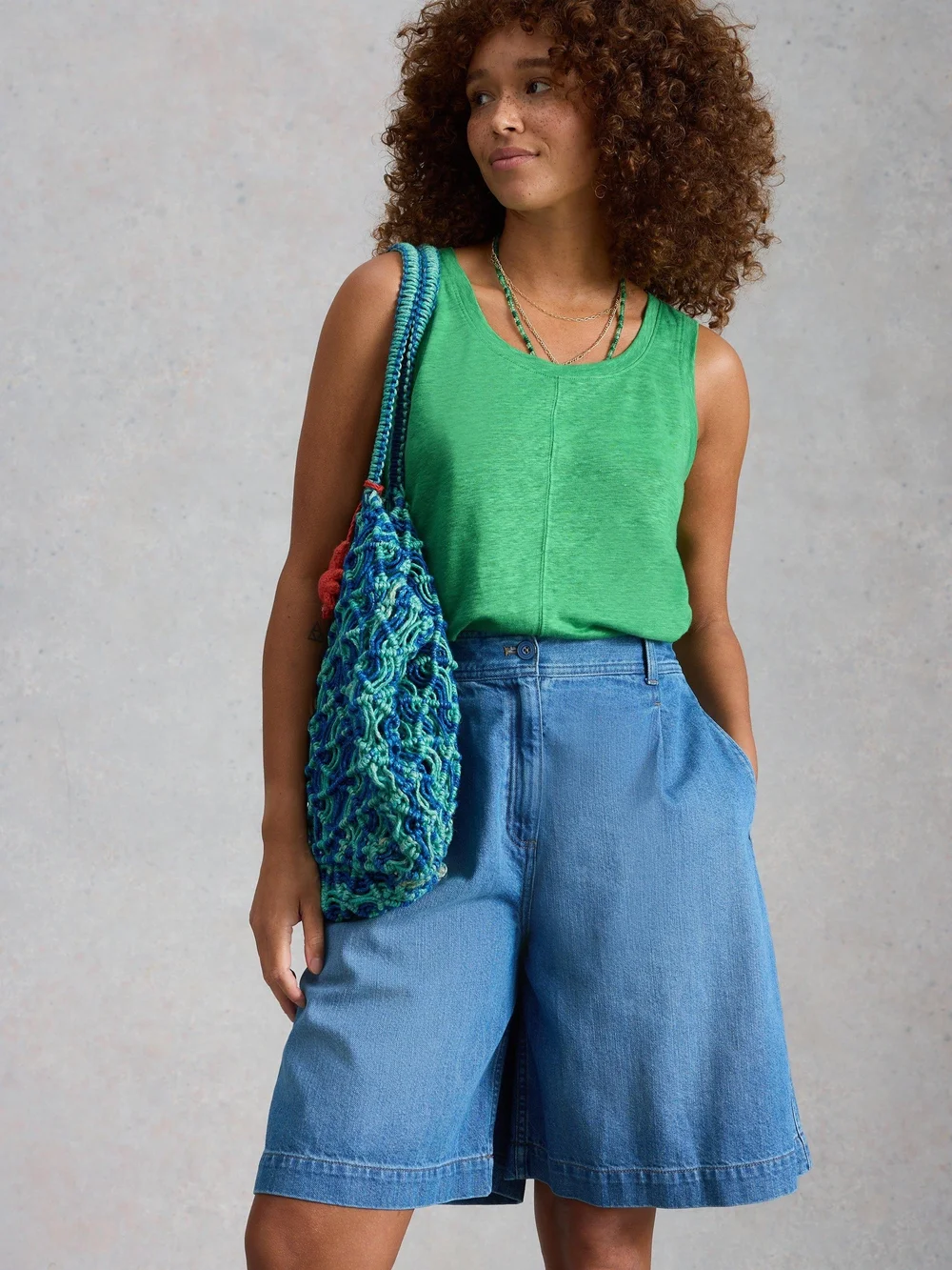 Ärmelloses Leinentop Scarlette - Brt Green - 52 Bild 1