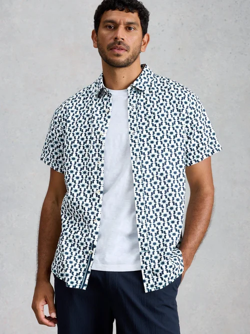 Kurzarmhemd Finsbury Sonne - White Pr - XXXL/R Bild 3