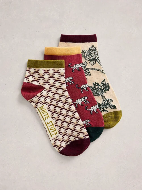 3er-Pack Sneakersocken Safari - Red Mlt - 39-41 Bild 1