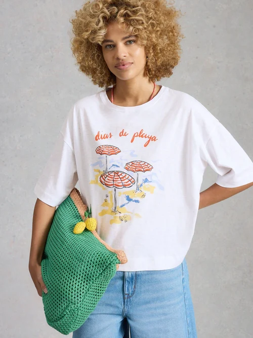 Grafik-T-Shirt Katya - White Pr - 50 Bild 1