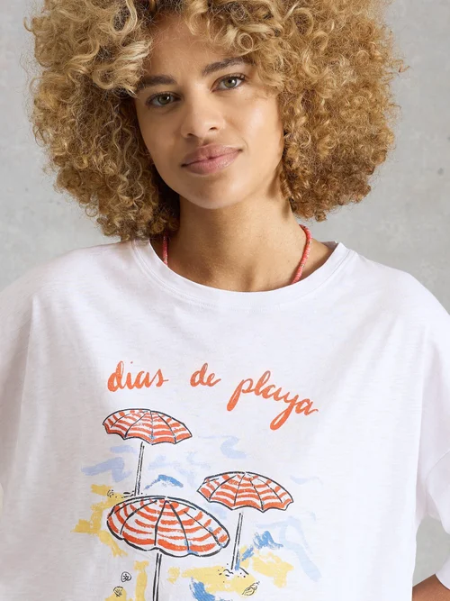 Grafik-T-Shirt Katya - White Pr - 50 Bild 3