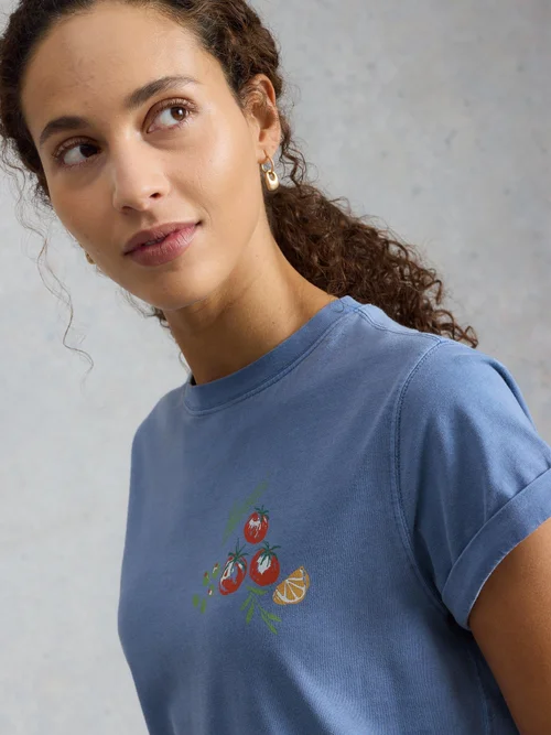 Grafik-T-Shirt Gina - Blue Mlt - 52 Bild 4