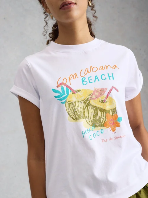 Grafik-T-Shirt Gina - White Mlt - 52 Bild 3