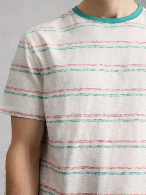 Gestreiftes T-Shirt Abersoch - Green Mlt - XXXL/R Bild 3