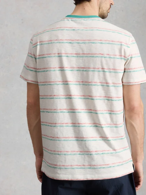 Gestreiftes T-Shirt Abersoch - Green Mlt - XXXL/R Bild 4