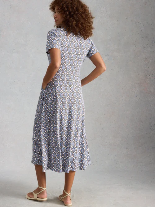 Blusenkleid Rua aus Jersey - Blue Mlt - 52/R Bild 4
