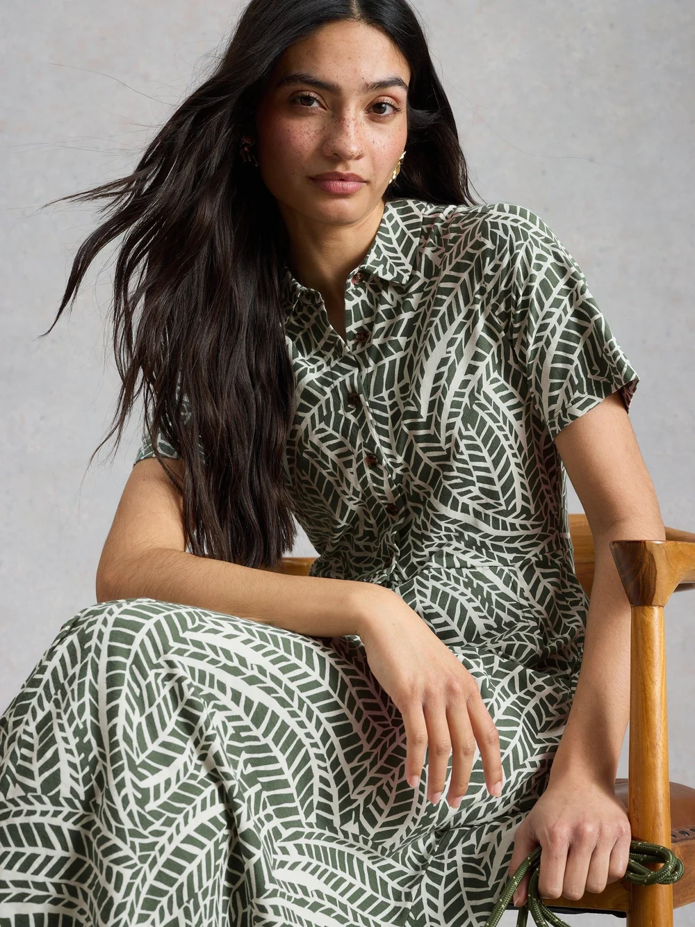 Blusenkleid Rua aus Jersey - Green Pr - 50/R Bild 1