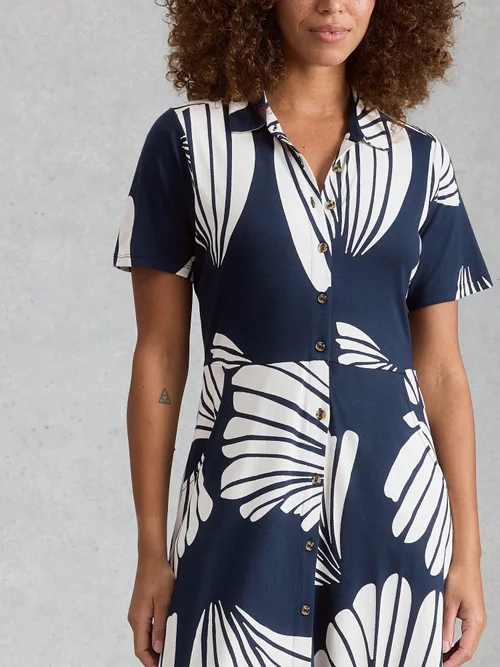 Blusenkleid Rua aus Jersey - Navy Pr - 52/R Bild 3