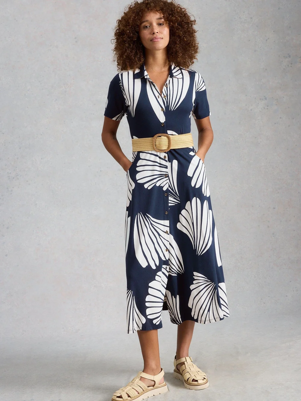 Blusenkleid Rua aus Jersey - Navy Pr - 52/R Bild 1