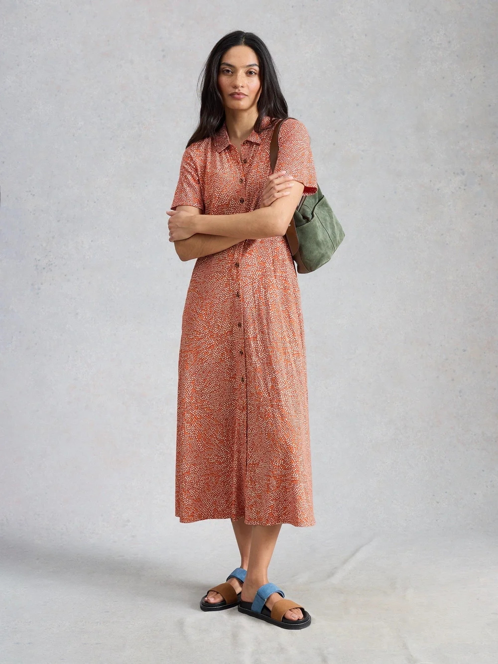 Blusenkleid Rua aus Jersey - Red Pr - 52/R Bild 1