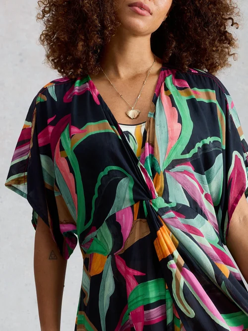 Strandkimono Mini Cleo - Blk Pr - XL Bild 3