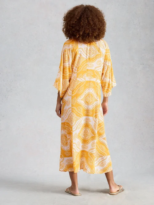 Strand-Kimono Cleo - Yellow Pr - XL Bild 4