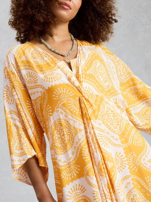 Strand-Kimono Cleo - Yellow Pr - XL Bild 3