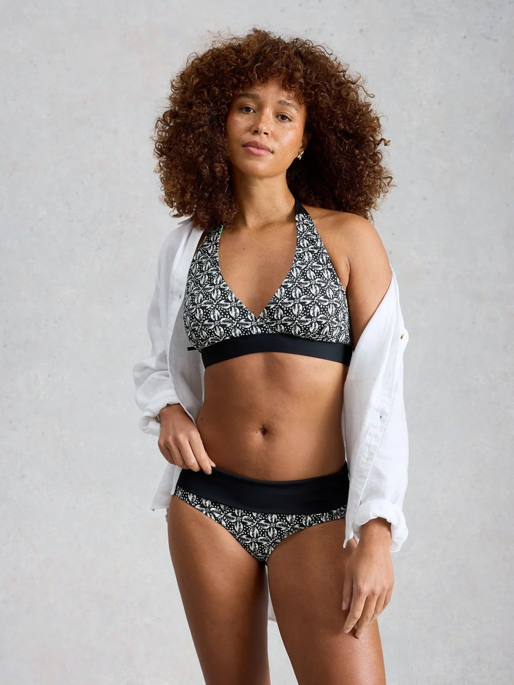 Wende-Bikinihose zum Umschlagen - Green Pr - 46 Bild 1