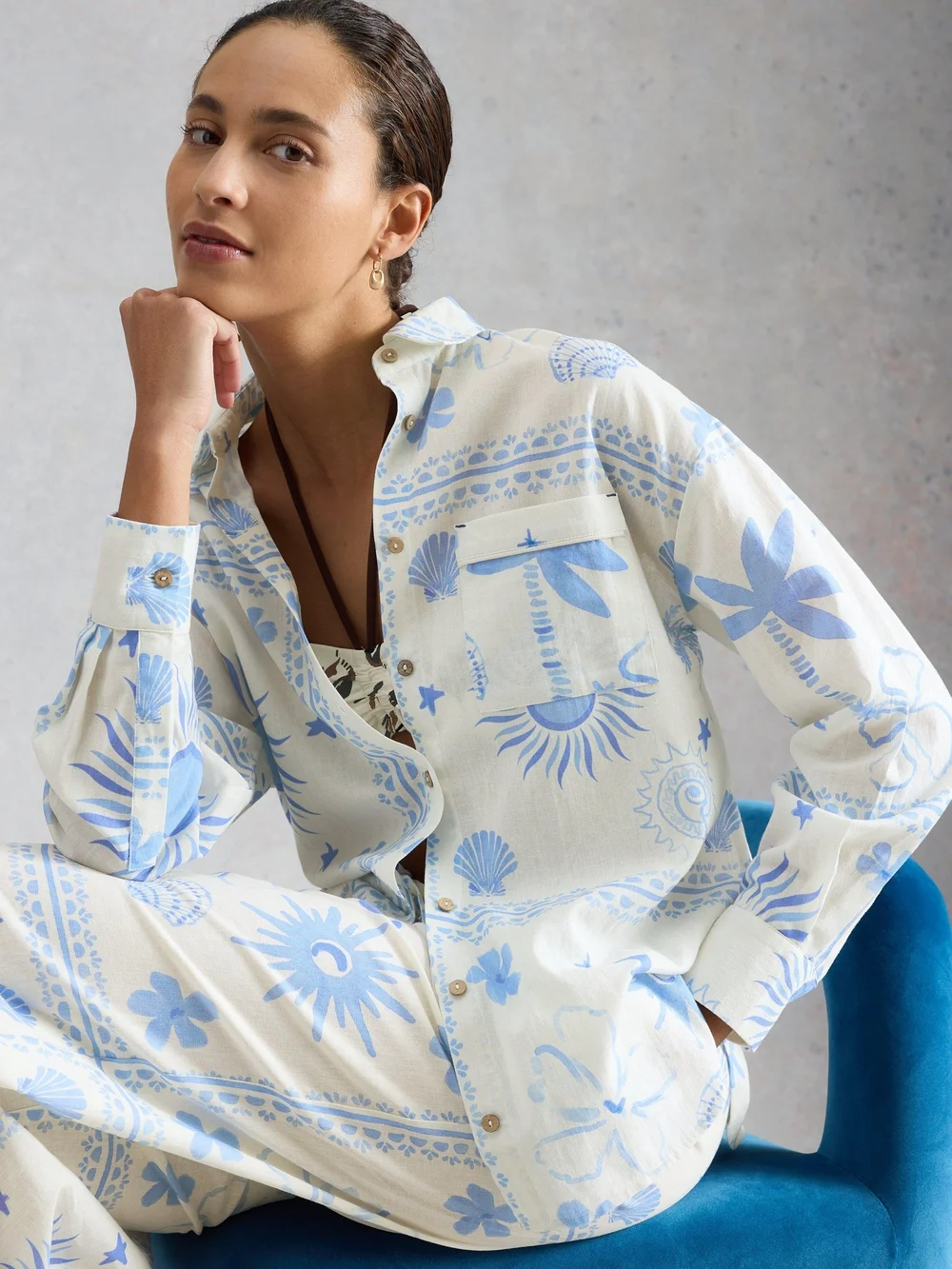Strandshirt Penny - Ivory Pr - XXXL Bild 1