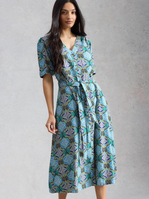 Kleid Val aus Leinenmischung - Blue Pr - 52/R Bild 1