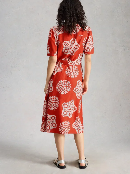 Kleid Val aus Leinenmischung - Red Pr - 52/R Bild 3