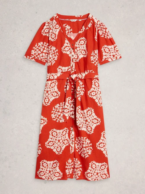 Kleid Val aus Leinenmischung - Red Pr - 52/R Bild 4