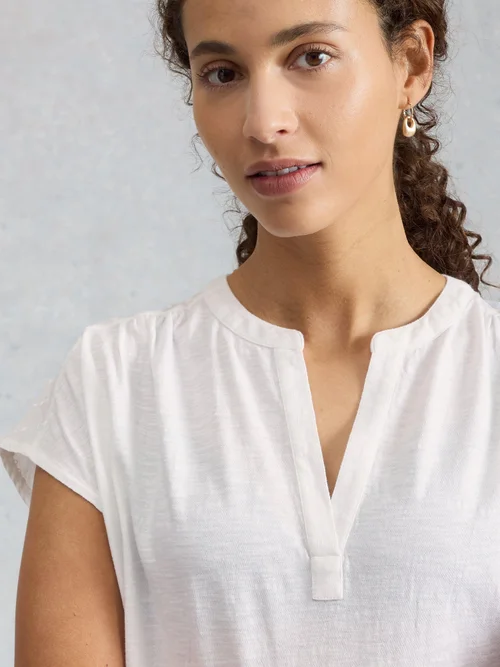 Besticktes T-Shirt Nola - Bril White - 50 Bild 3