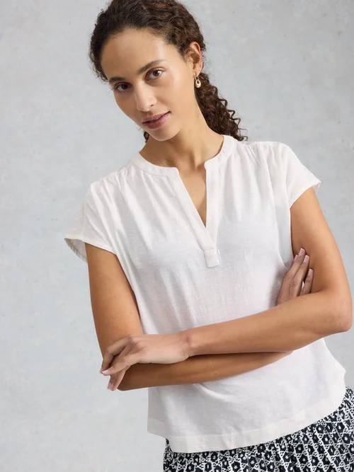 Besticktes T-Shirt Nola - Bril White - 50 Bild 1