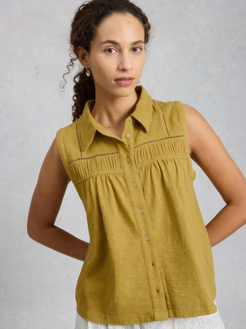 Kurzarmbluse Didi - Khaki Grn - 46 Bild 1