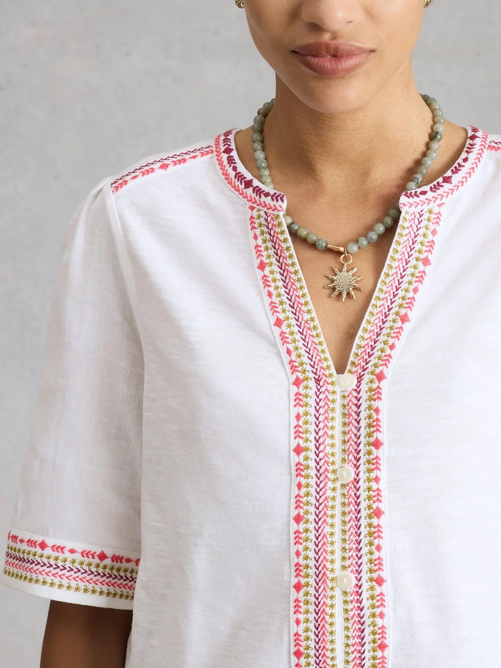 Besticktes Top Lizzie - Ivory Mlt - 50 Bild 1