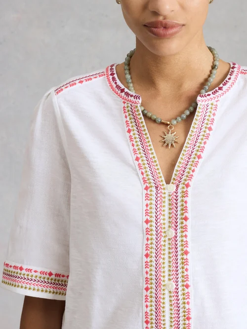 Besticktes Top Lizzie - Ivory Mlt - 50 Bild 1