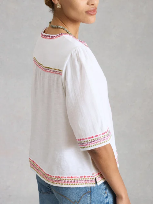Besticktes Top Lizzie - Ivory Mlt - 50 Bild 4