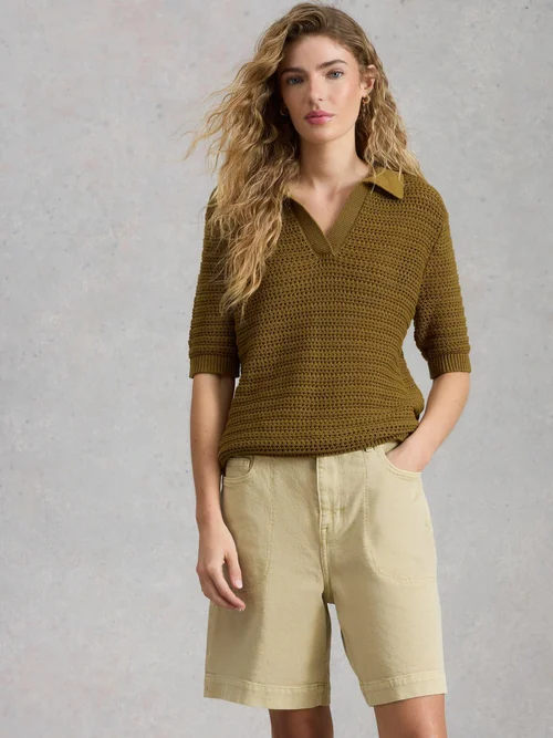 Strickpolohemd Cooper - Khaki Grn - 52 Bild 3