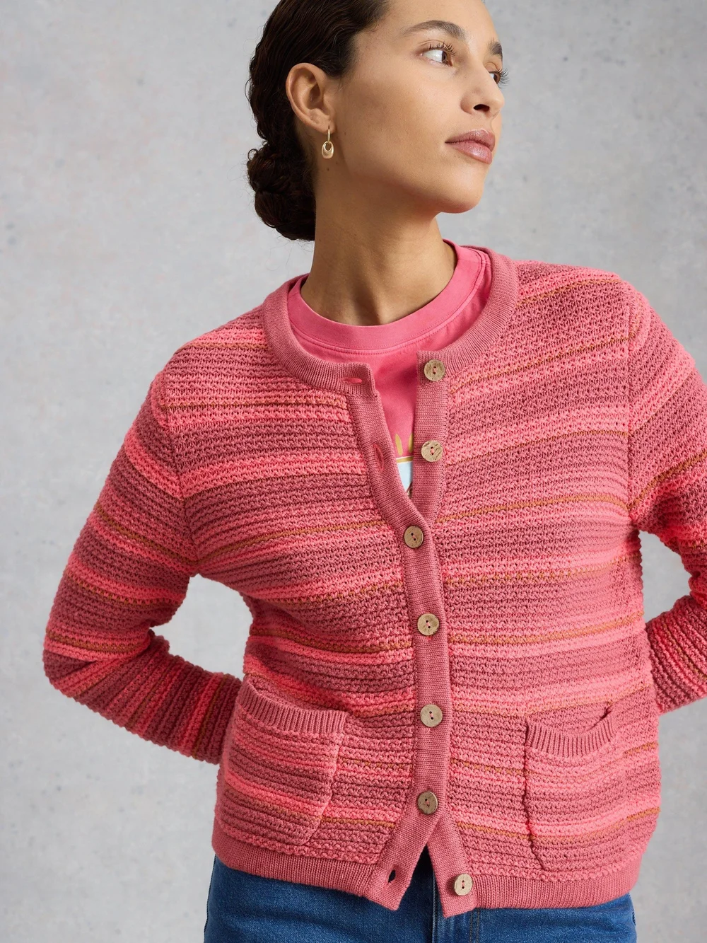 Strickjacke Belle - Pink Mlt - 52 Bild 1