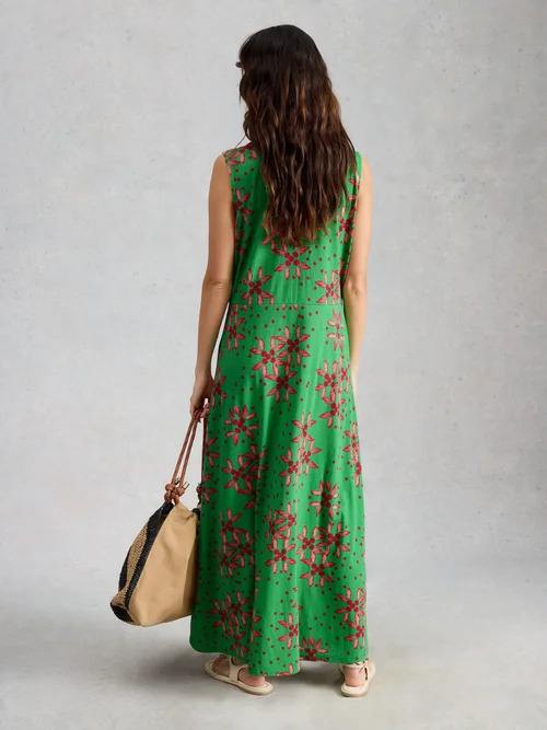 Rua Maxi-Blusenkleid aus Jersey - Green Pr - 50/R Bild 4