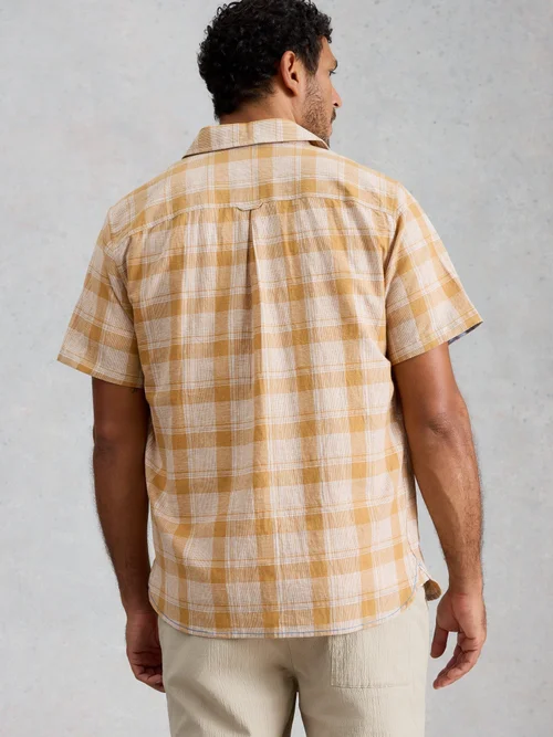 Chemise Hayle en lin et coton à carreaux - Yellow Mlt - XXL Bild 4