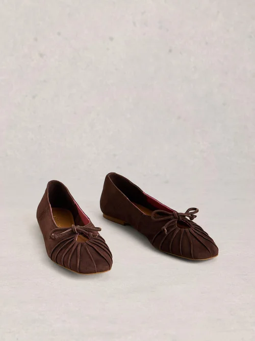 Ballerinas mit Schleife - Dk Brown - 41 Bild 2