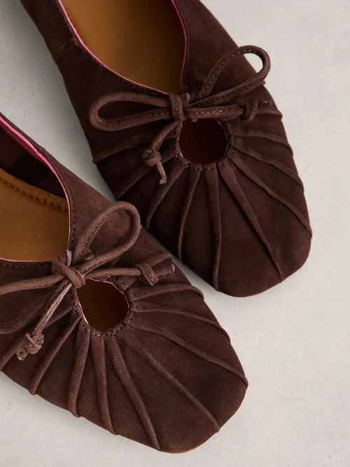 Ballerinas mit Schleife - Dk Brown - 41 Bild 3