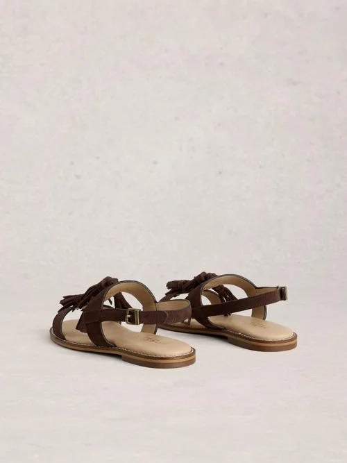 Wildledersandalen Tala mit Quasten - Dk Brown - 41 Bild 4