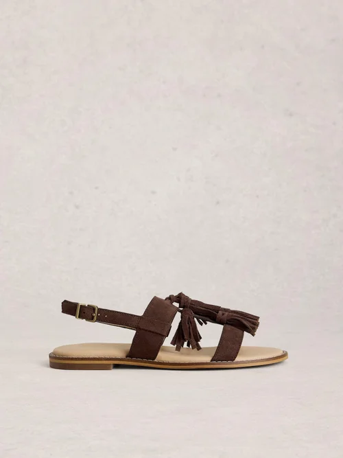 Wildledersandalen Tala mit Quasten - Dk Brown - 41 Bild 1