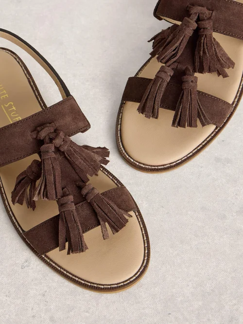 Wildledersandalen Tala mit Quasten - Dk Brown - 41 Bild 3