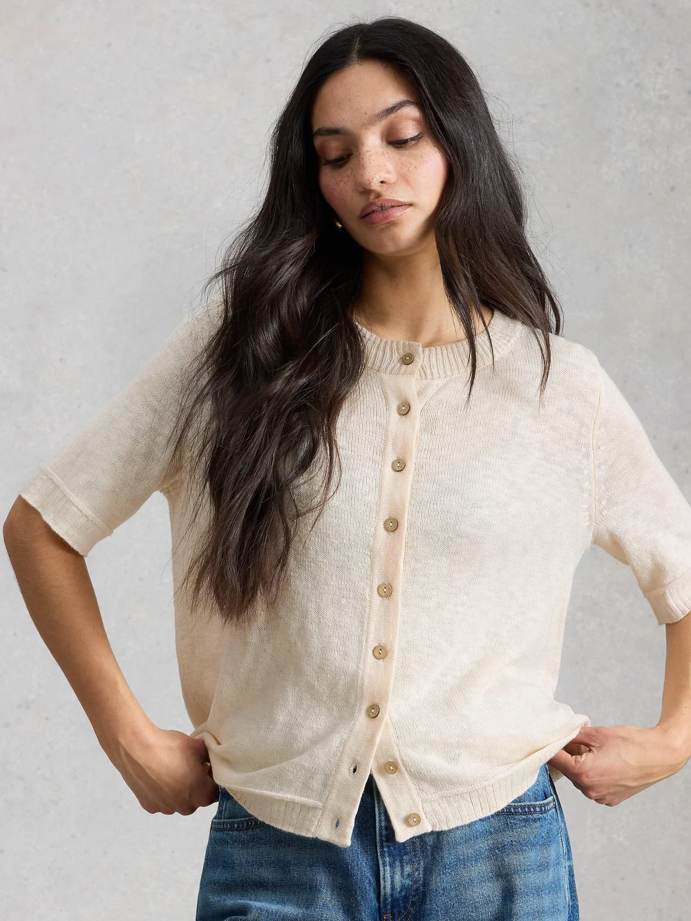 Cardigan Betsy - Pale Ivory - 46 Bild 1