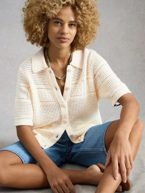 GEMIMA COLLAR CARDI - Pale Ivory - 46 Bild 1