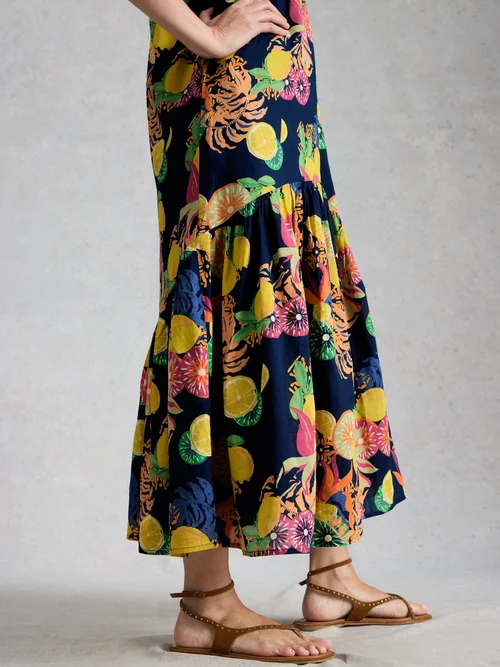 Midikleid Lily - Navy Pr - 48/R Bild 3